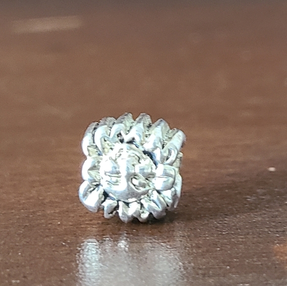 Sun Silver Bead Charm 925 - Picture 2 of 3